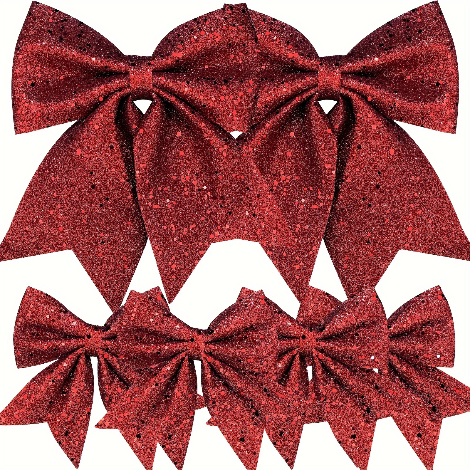 Red Sequin Bow Christmas Decoration Christmas Tree - Temu