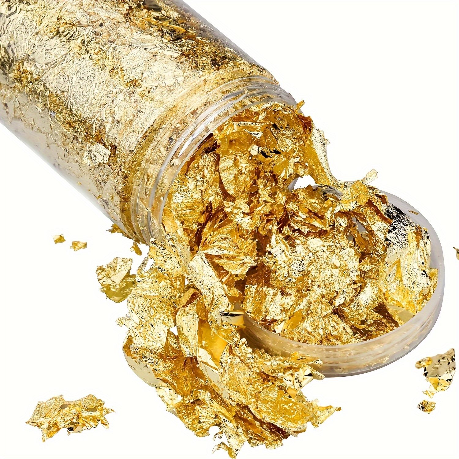 Gold Flakes for Resin, Paxcoo Gold Foil for Nails, Gold Foil Flakes  Imitation