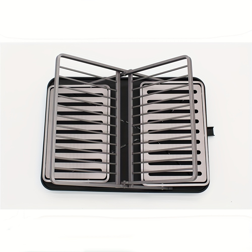 Aluminum Rustproof Dish Drying Rack with Plastic Drainboard