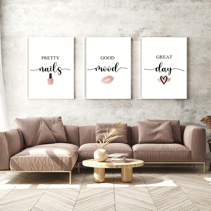  Inktuitive 'Luxury Girl' Inspirational Wall Art, Makeup Room  Canvas Print, Motivational Décor for Bedroom, Living Room & Business  Office