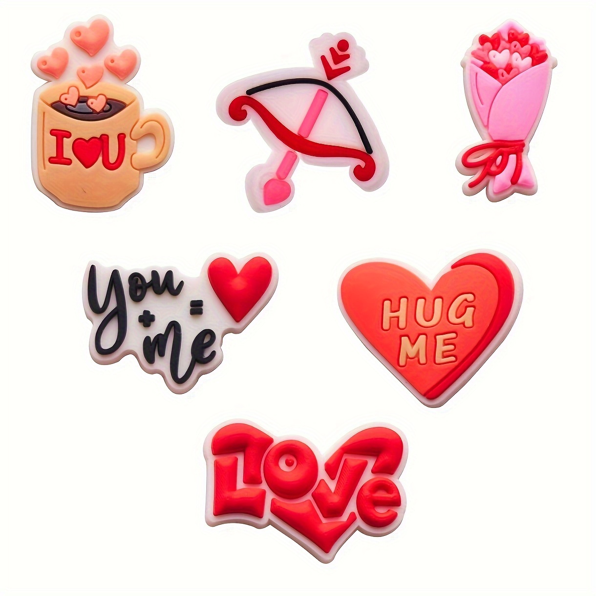 Valentine's Day Theme Shoe Decorations Charms For Clogs Shoe - Temu
