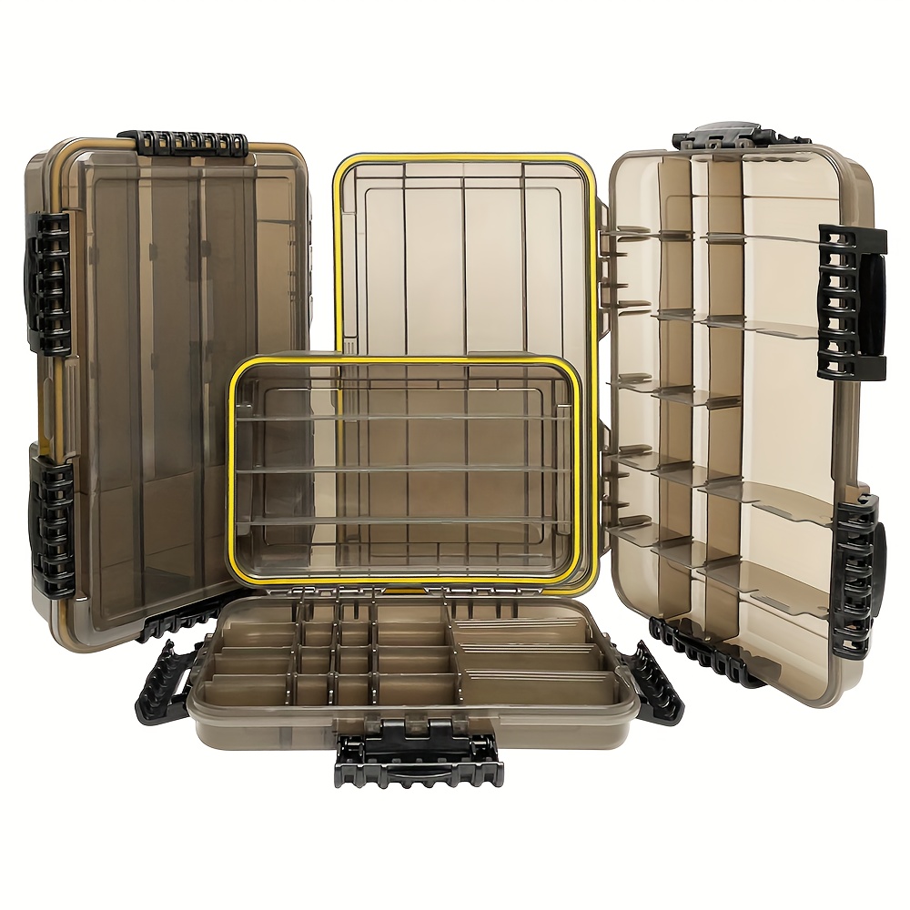 Large Capacity Lure Bait Storage Box - Portable Fishing Tackle Organizer  with Removable Insert and Hooks 