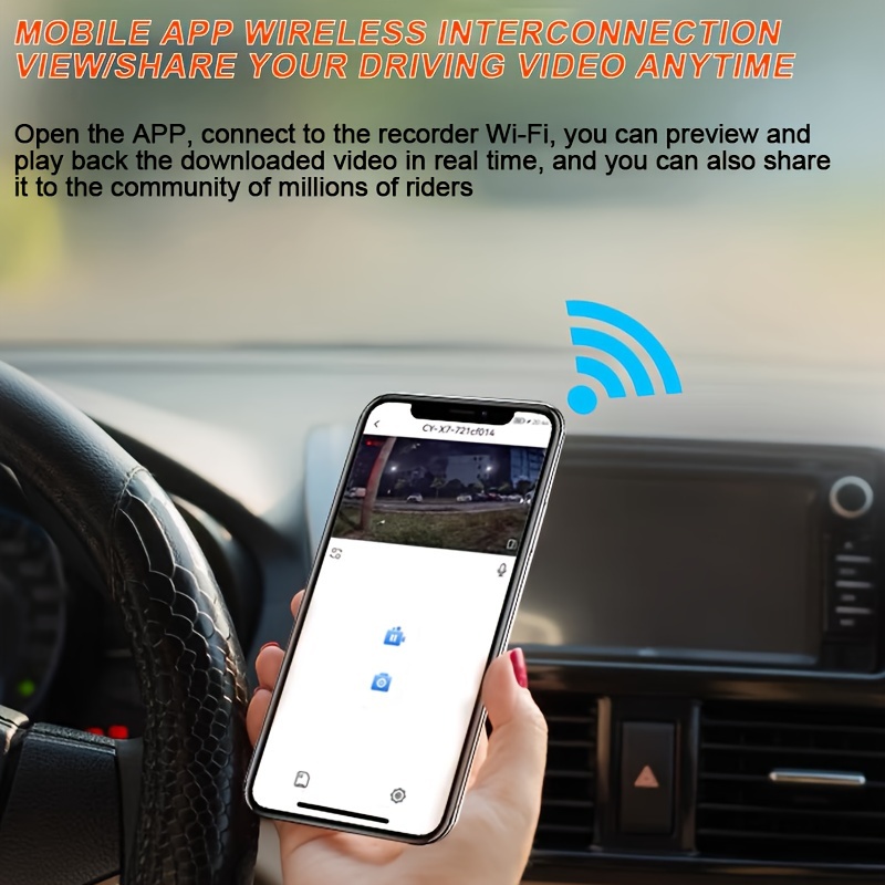 Dash Cam Front and Rear View WiFi Video Recorder Dashcam  App_SAMEUO深优官网