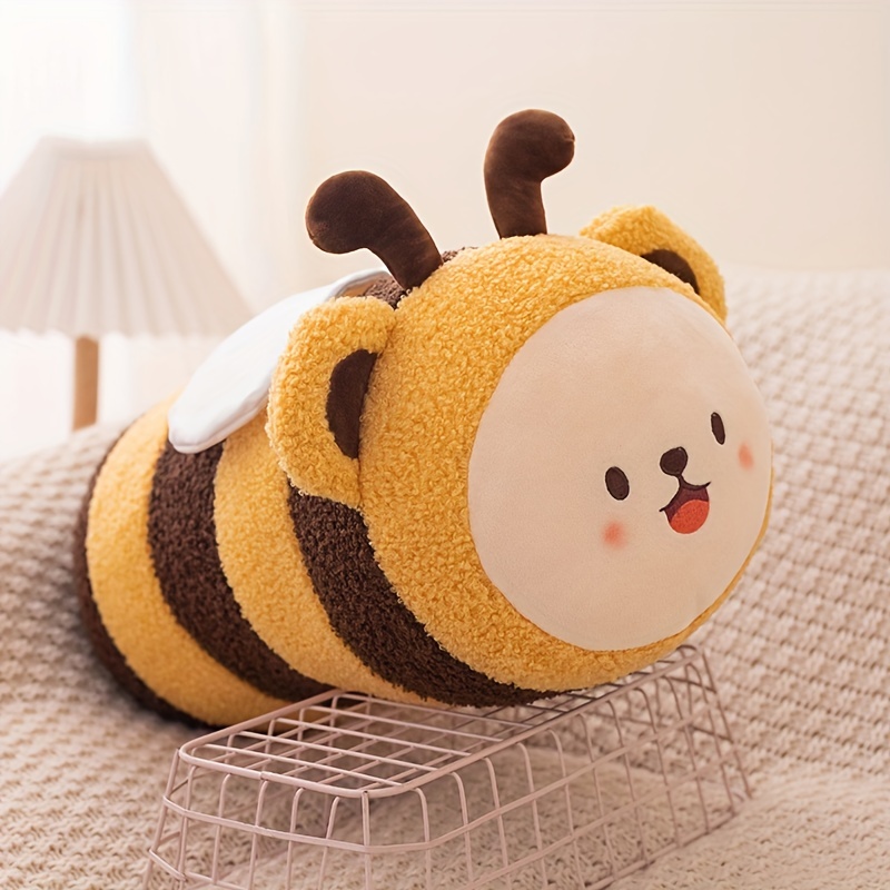 Fuzzy Bumblebee Plush Bee Toy Bee Soft Toy Stuffed Animal Toy Stuffed Plush  Pillows Bee Gifts For Women Tw