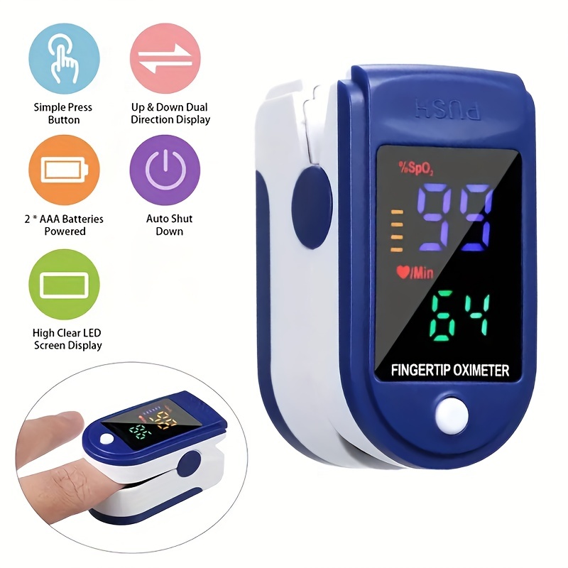 Oxímetro Pulso Dedo Digital Médico Portátil Oximetría Clip Dedo Monitor Frecuencia  Cardíaca Po2 Medidor Saturación Oxígeno En Sangre Cuidado Personal Salud  (sin Batería) - Electrodomésticos - Temu