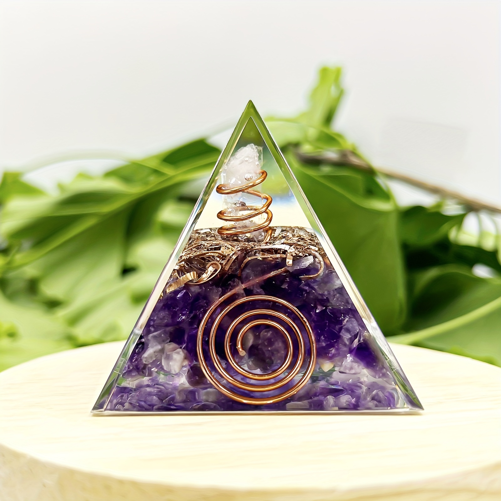 Piramide per energia positiva 2.32.3in Cristalli di orgonite Protezione  Cristalli Generatore di energia per lo stress Ridurre la meditazione di  guarigione Attirare ricchezza Fortunato