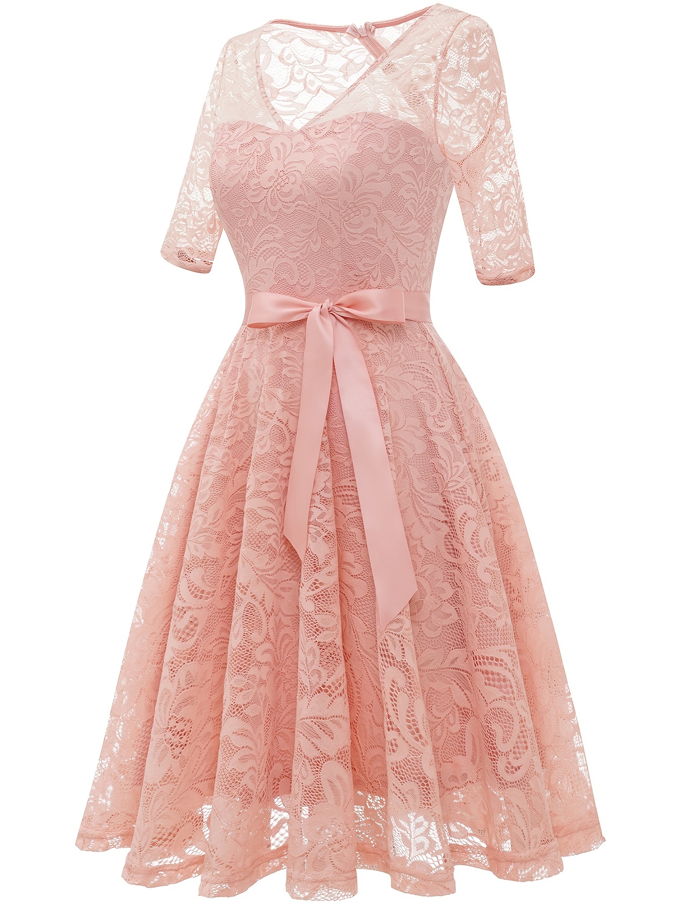 Tiered pink lace dress, Twik, Women's Dressy Dresses and Cocktail Dresses