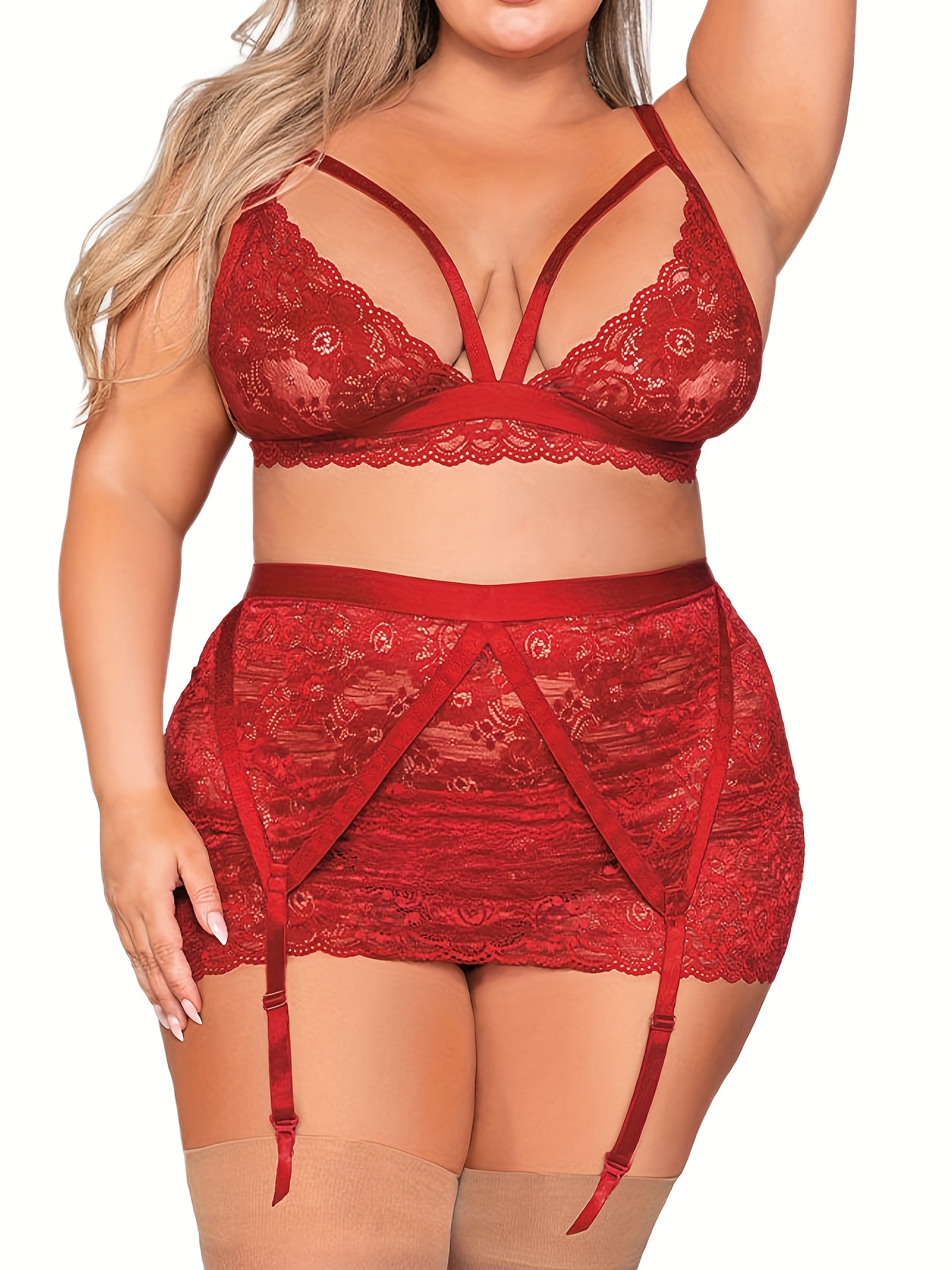  Plus Size Lingerie for Women Sexy Naughty Corset Set