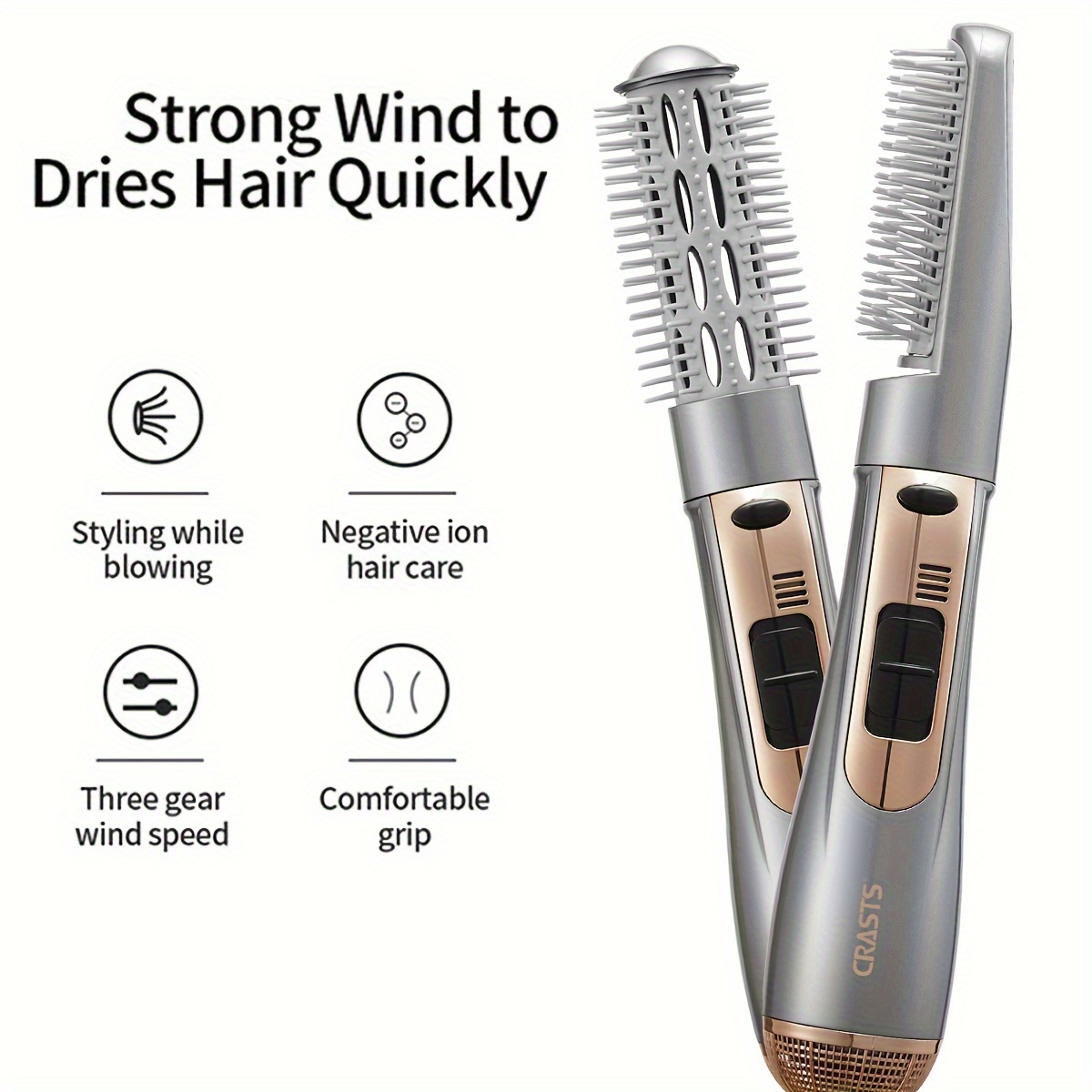 hair dryer brush hot air brush 2 in 1 blowing and straightening hair comb hair styling dryer brush holiday gift for women