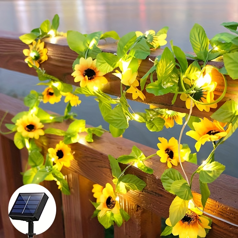 Fake Vines 100 Led Solar Outdoor String Lights Artificial - Temu