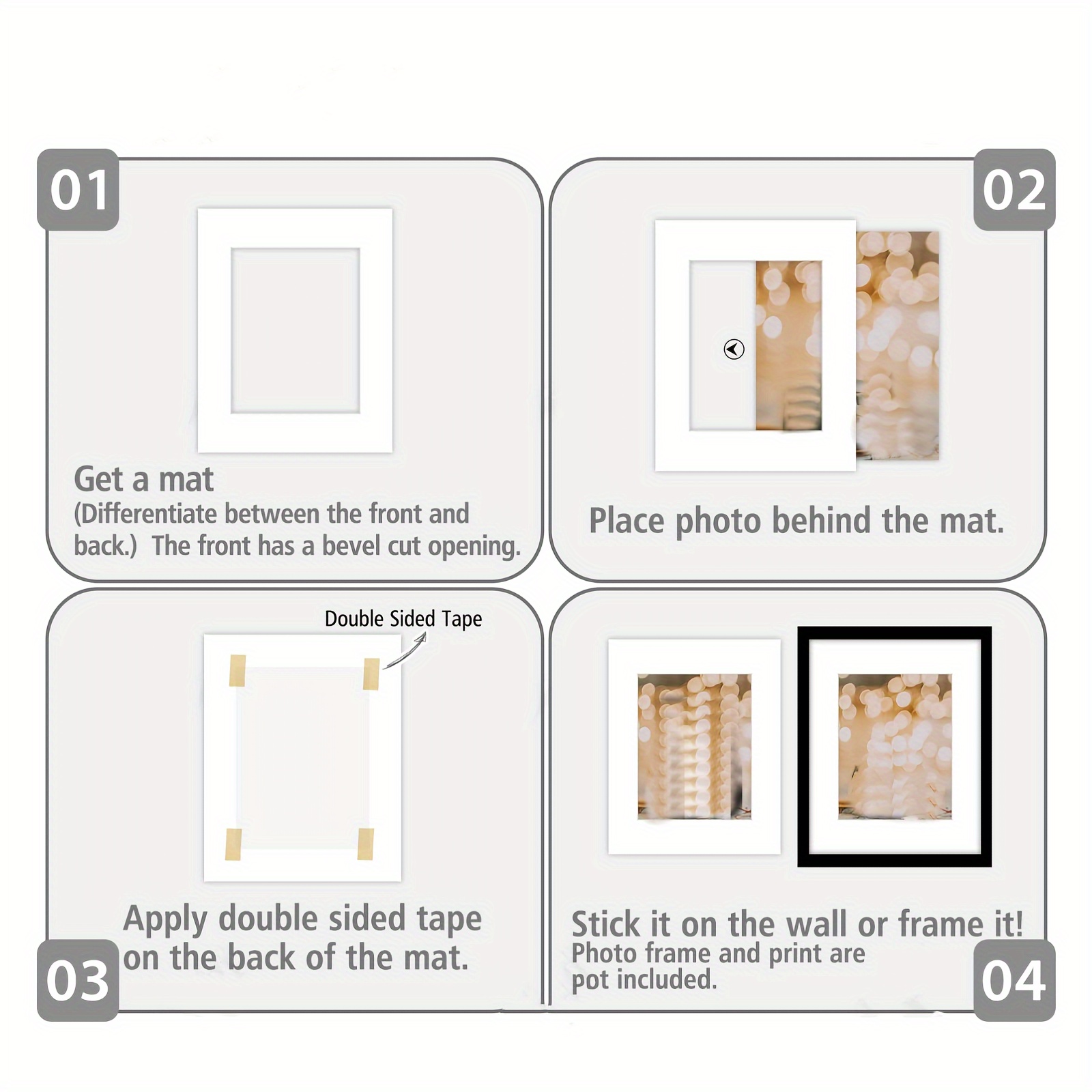 Picture Frame Mats, Pre Cut Mat Board