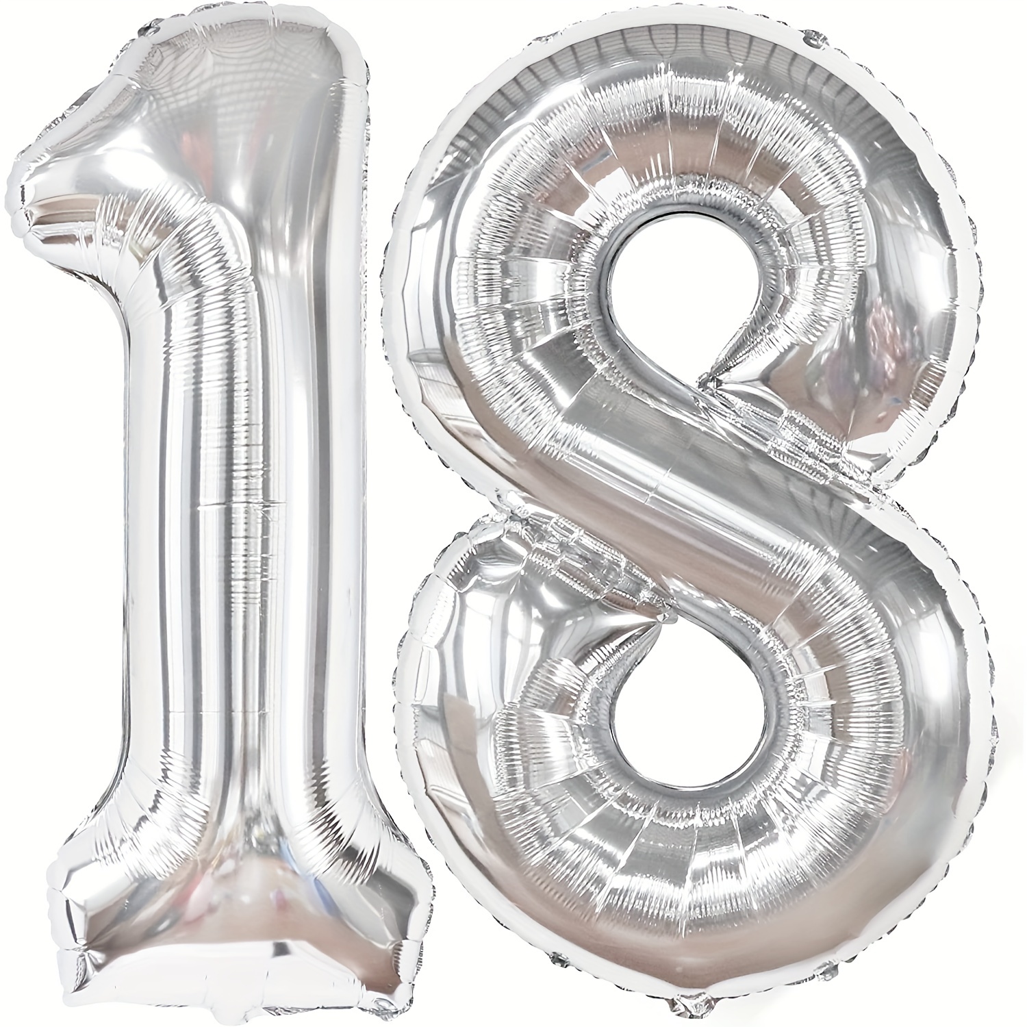Ballon Géant En Aluminium Pour 18E Anniversaire - Motif Chiffre 18