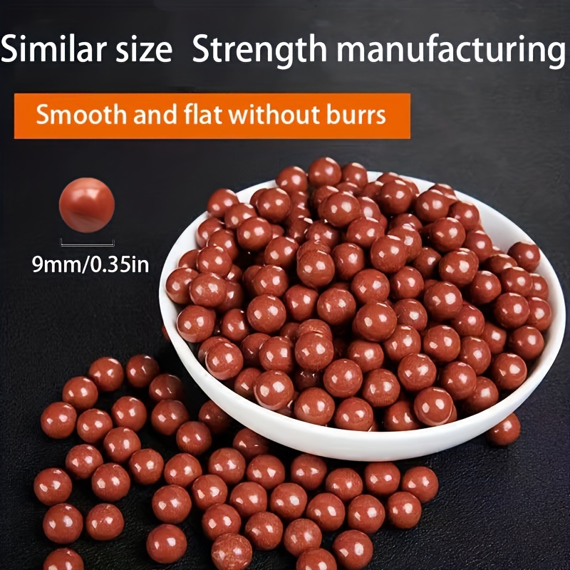Brown Glossy Clay Balls for Slingshot - 100/300/500pcs Pack