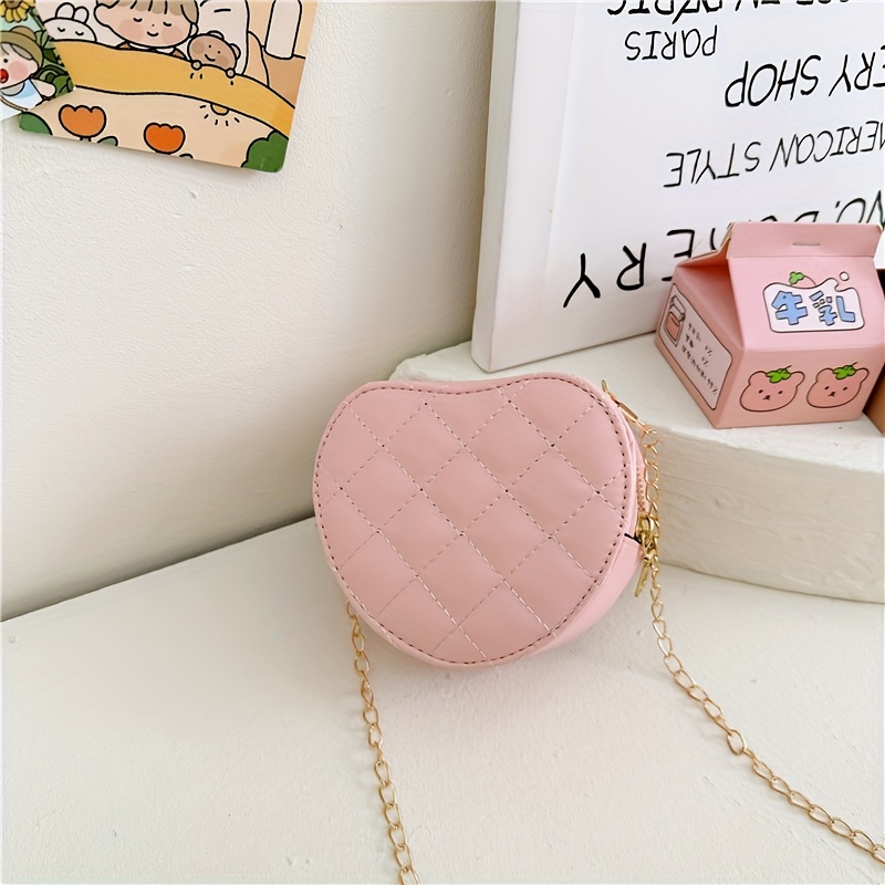 Monederos cruzados para niñas pequeñas – Mini lindo bolso de princesa bolso  de hombro (lazo rosa y blanco)