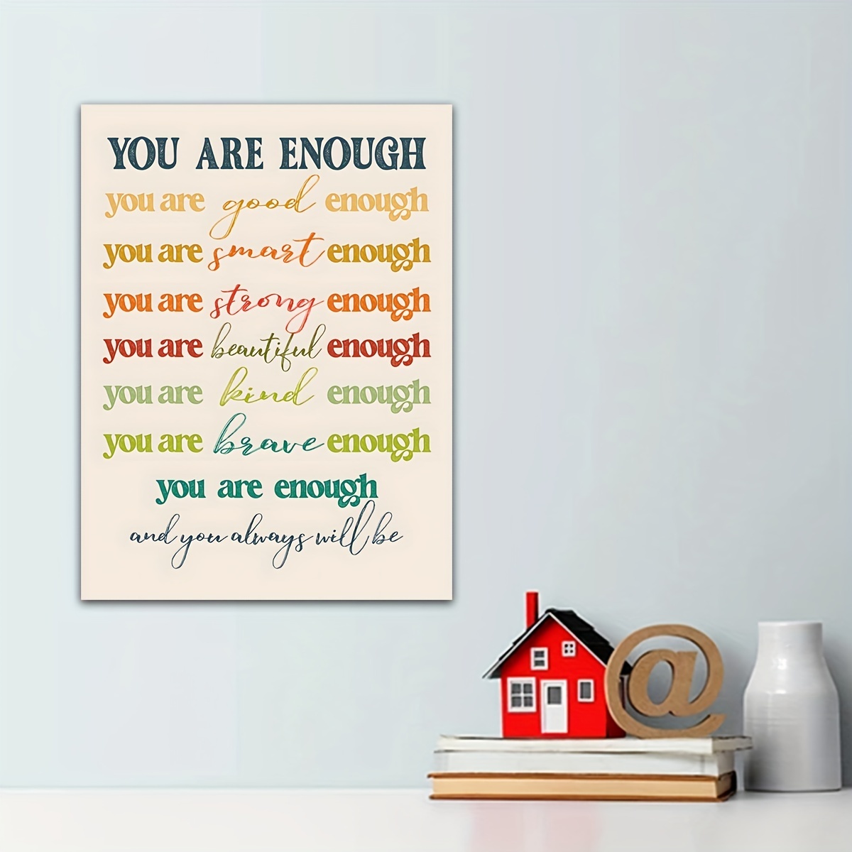 Inspirational Wall Art Think Positive Motivation Wall Decor for Home O -  Express Your Love Gifts