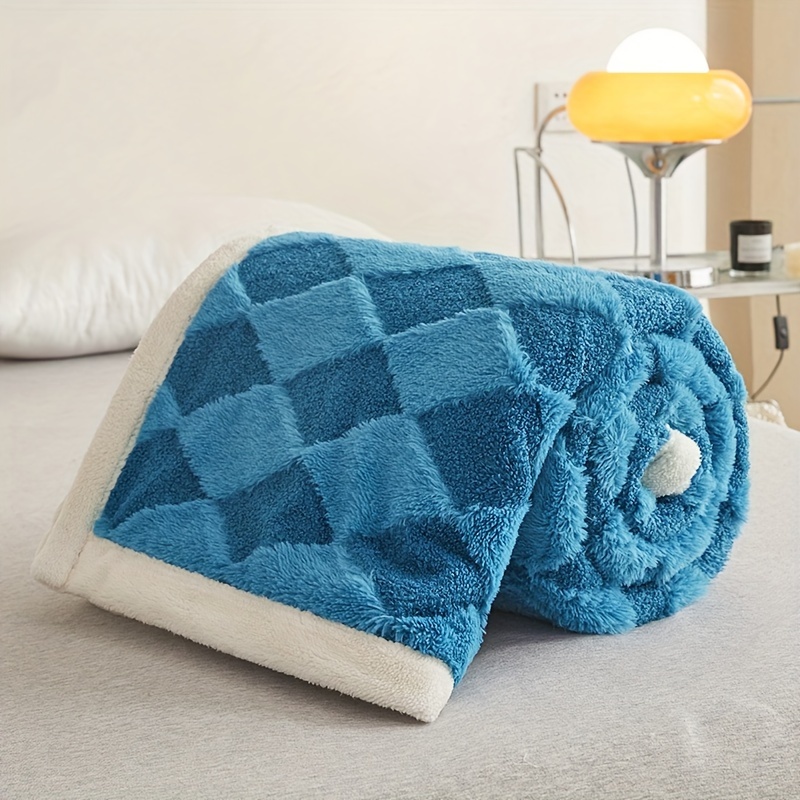 High end Double sided Teddy Fleece Blanket Extra Thick Bed - Temu