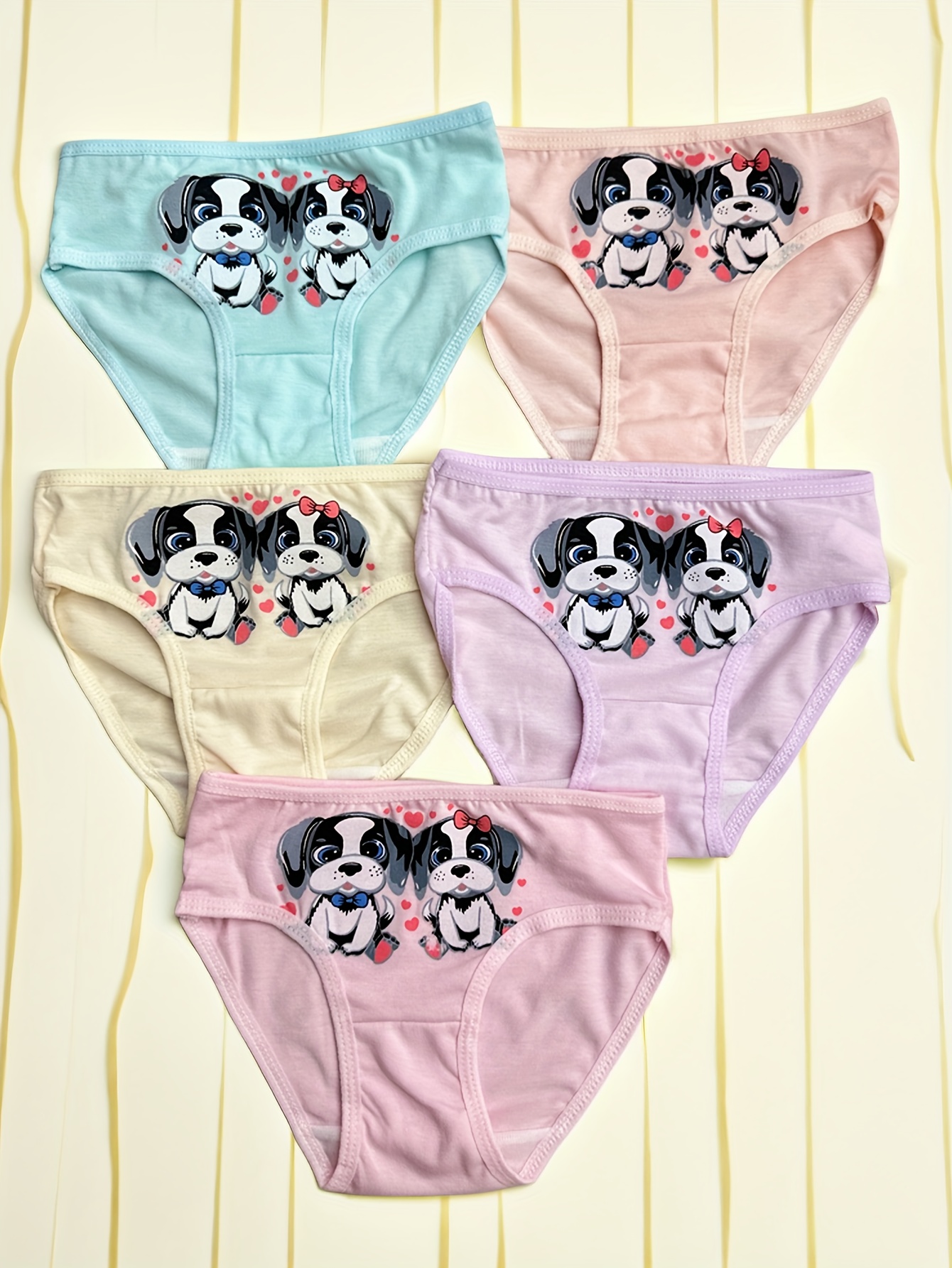 4Pcs Toddler Girls Briefs Full Random Cartoon Print Cute Bottoming  Underwear Cotton Soft Comfy Breathable Kids Panties