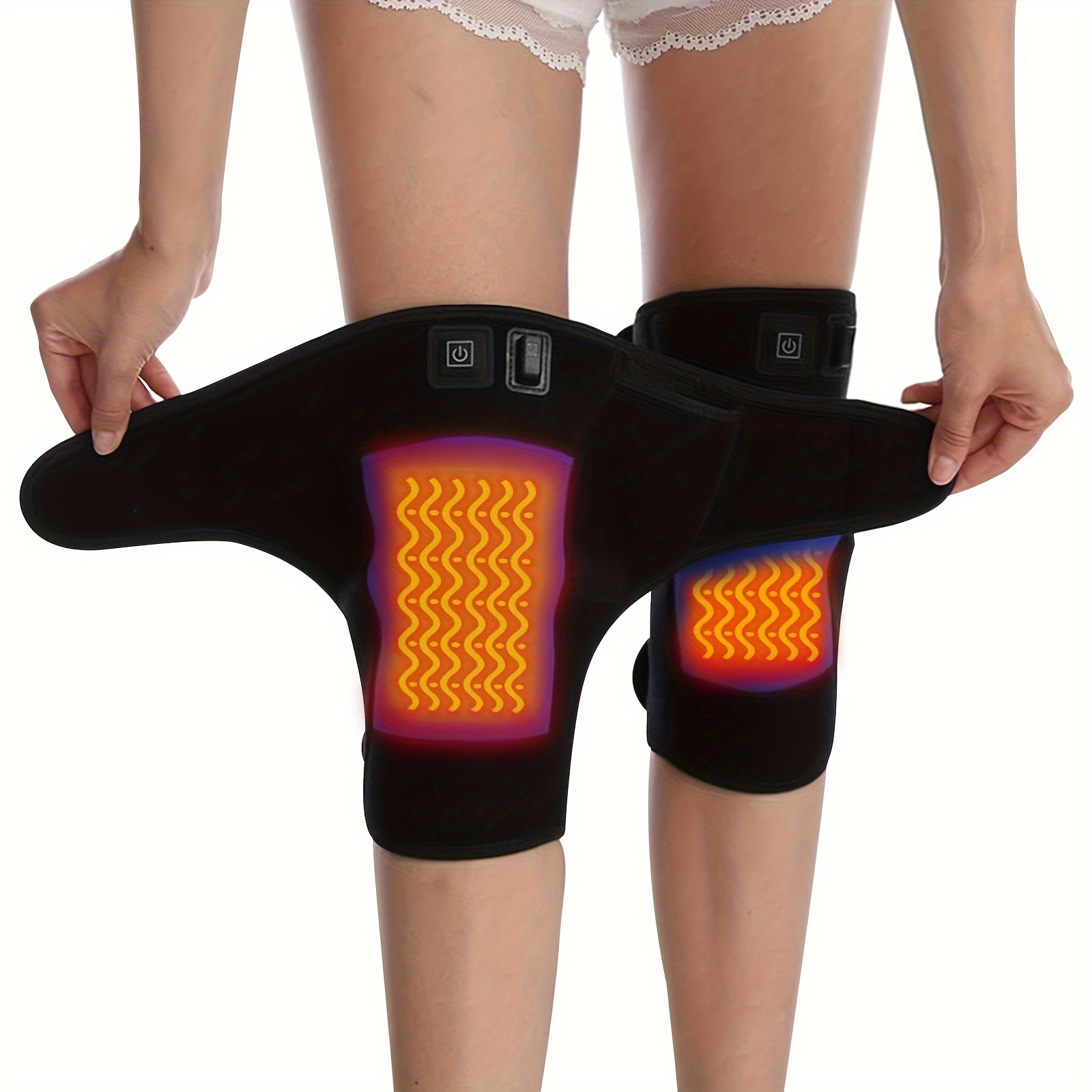 Electric Heating Knee Brace Vibration Massage Physiotherapy - Temu