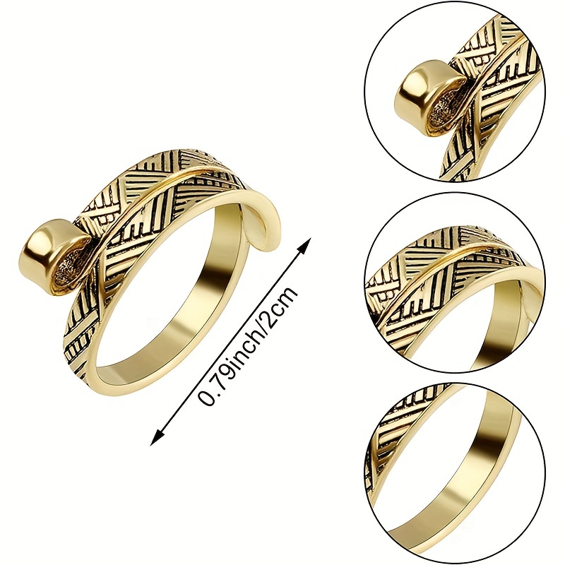 6 Pcs Alloy Stainless Steel Knitting Ring Tension Rings for Crocheting