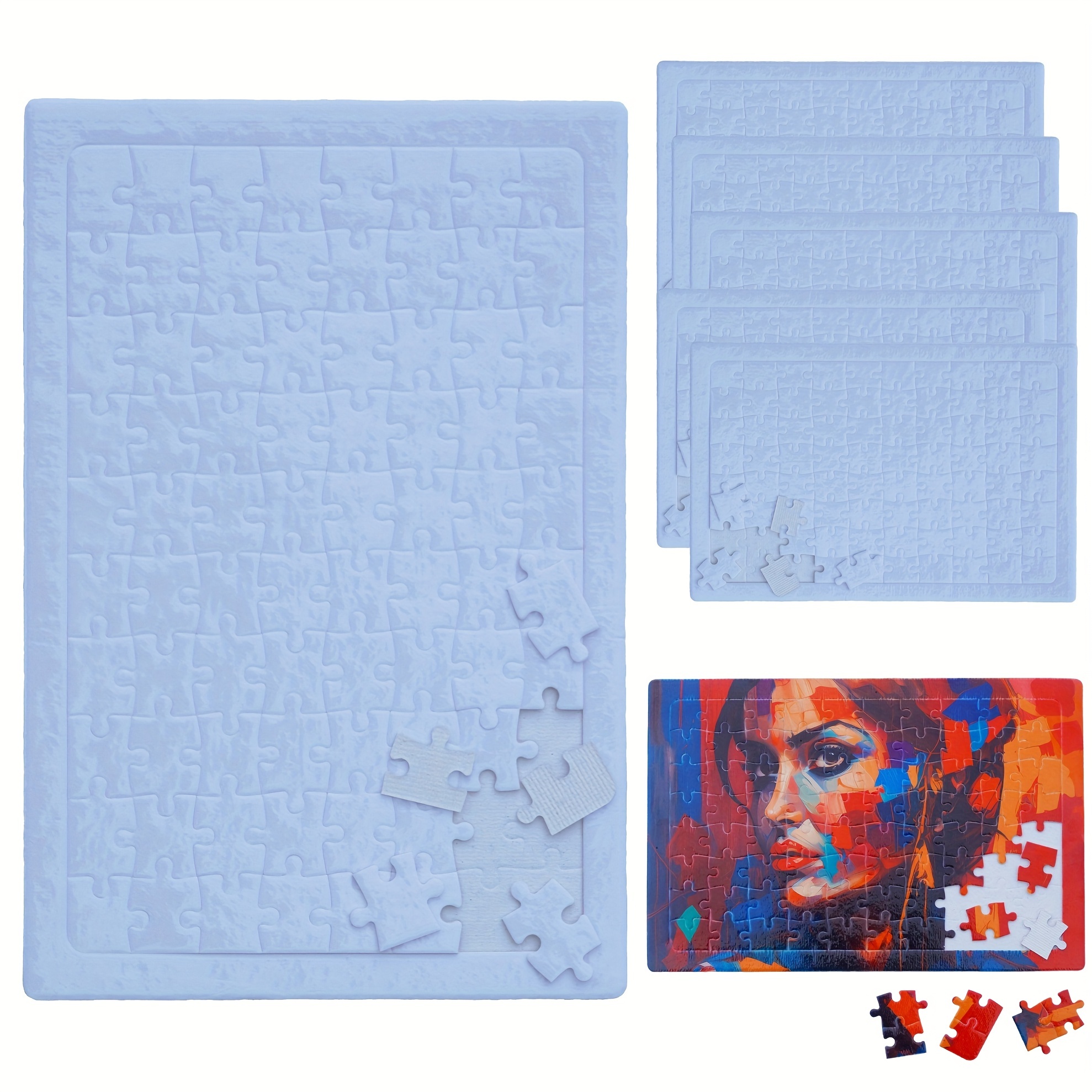 Puzzles de 48 pièces en bois avec cadre ( 20 x 28,5 cm) pour sublimation
