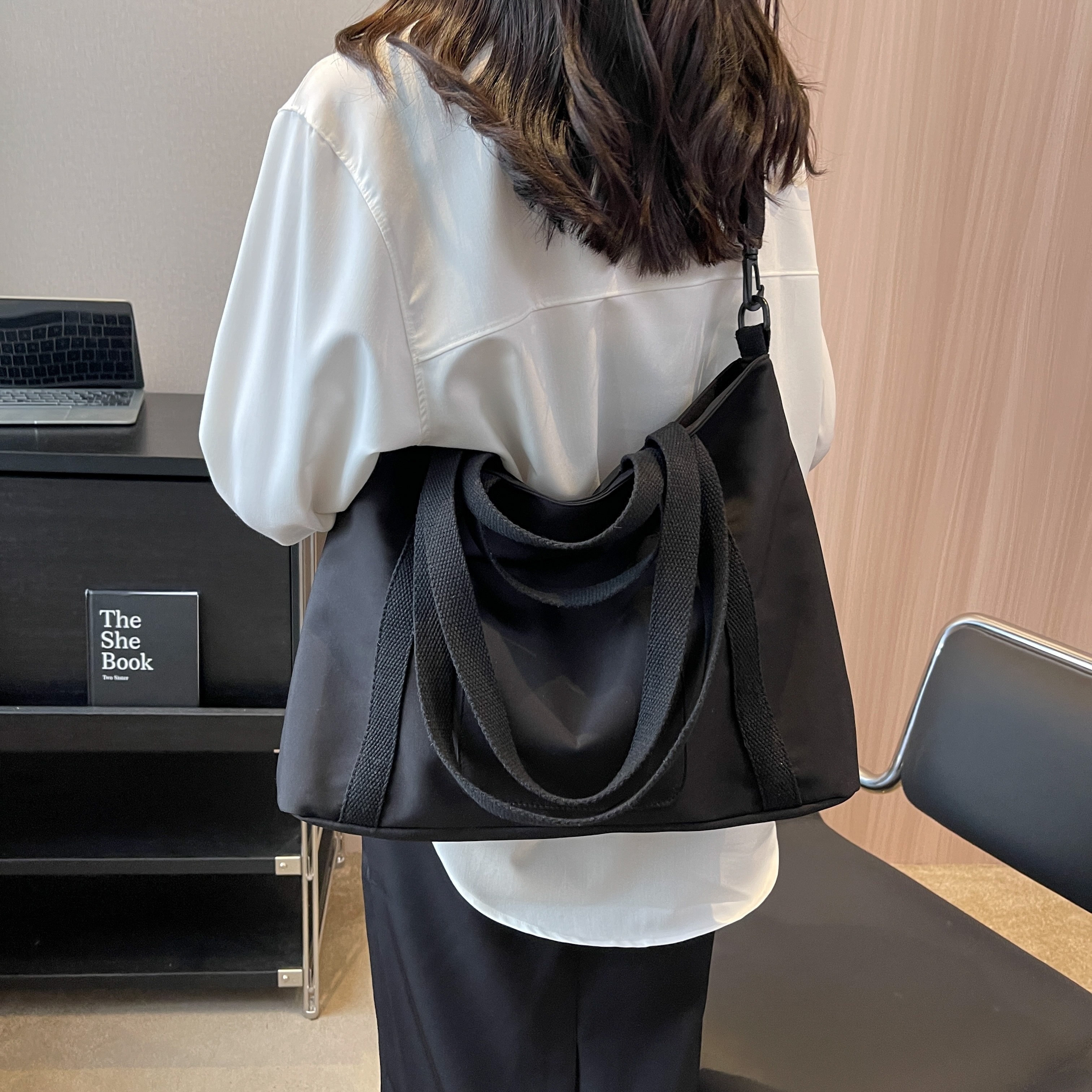 Wide Shoulder Strap Bucket Bag Female New Style Korean Fashion