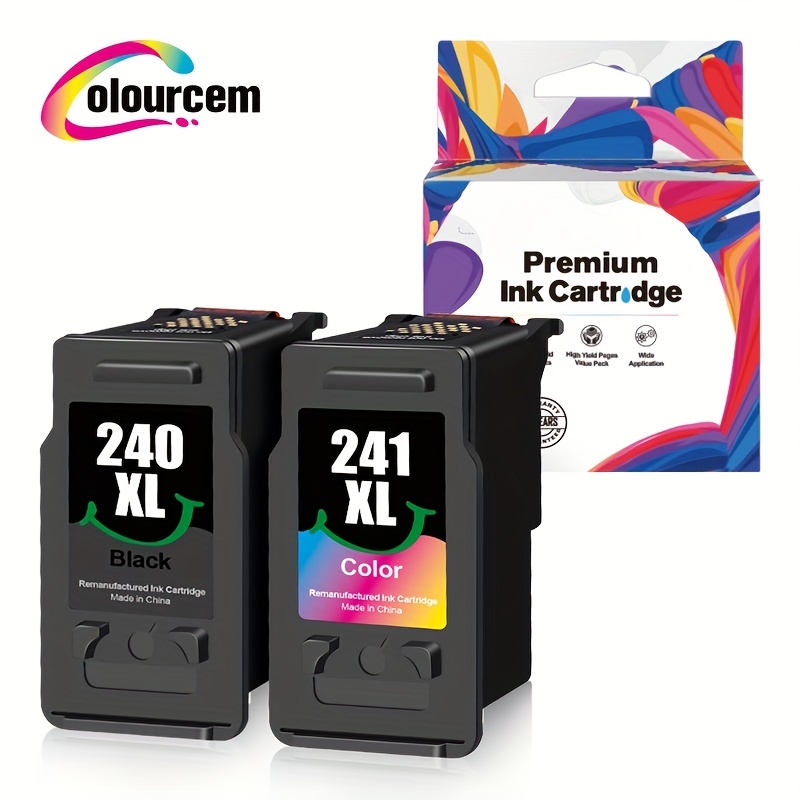 Colourcem 240xl Compatible With 240xl 241xl Ink Cartridge Remanufactured Pg-240xl  Cl-241xl Suitable For Printers Pixma Mg3620 Mg3600 Mx452 Mg2120 Mg3520  Mx472 Mg3220 Mx432 Mg2220 Mx512 Mg3122 Temu Malaysia