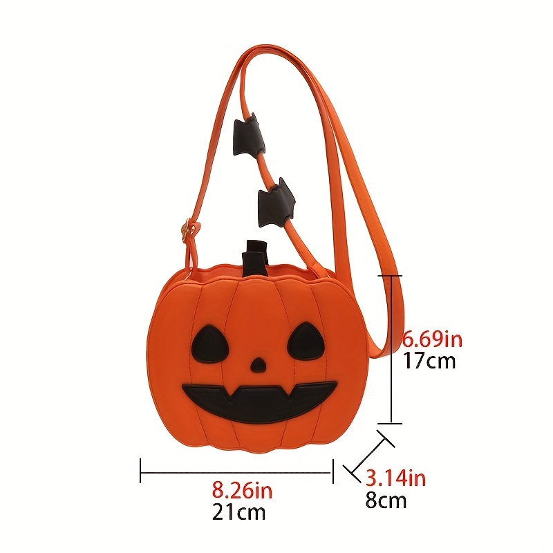 Funny Pumpkin Shaped Crossbody Bag Halloween Ghost Skull - Temu Australia