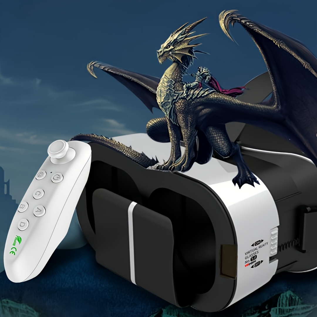  JDG Gafas VR versión móvil 4D realidad virtual universal 3D  espejo mágico consola de juegos 4D casco actualización (color: negro) :  Celulares y Accesorios