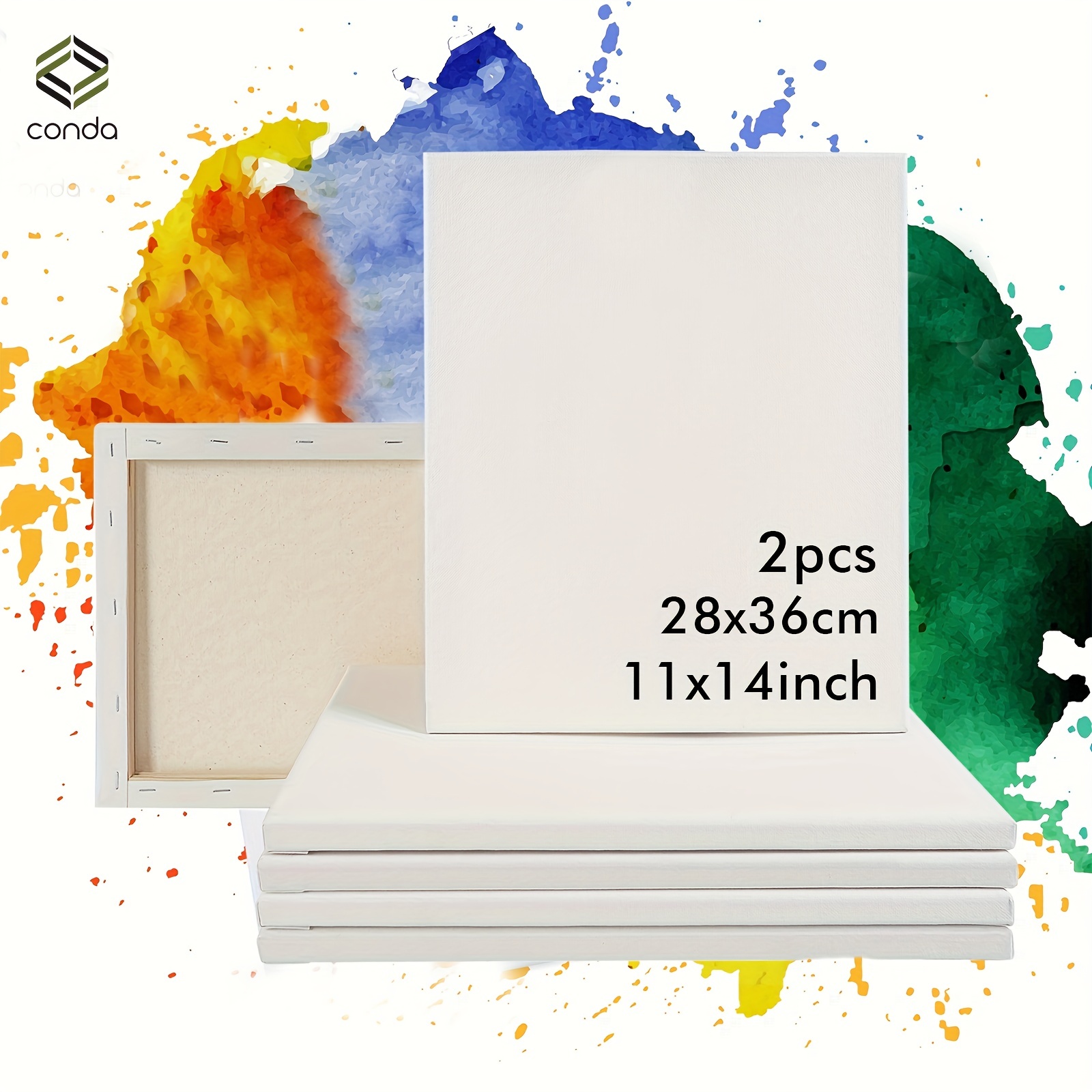 Canvas Boards For Painting 11x14 Stretched Canvas Blank White Value Pack Of  8