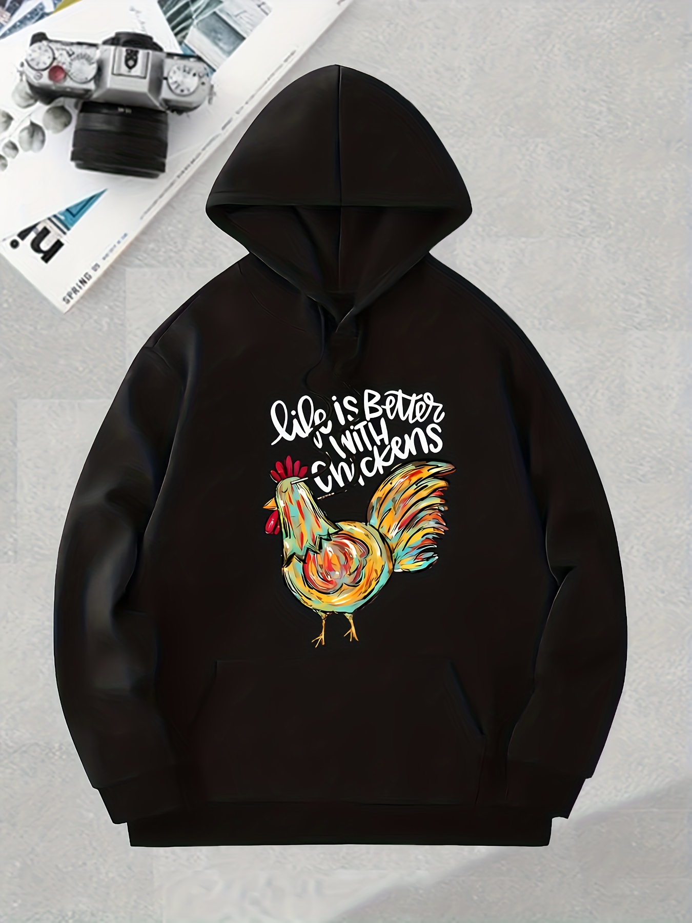 Rooster Fighter Print Hoodie Cool Hoodies For Men Mens Casual Graphic  Design Pullover Hooded Sweatshirt With Kangaroo Pocket Streetwear For  Winter Fall As Gifts, 90 Days Buyer Protection