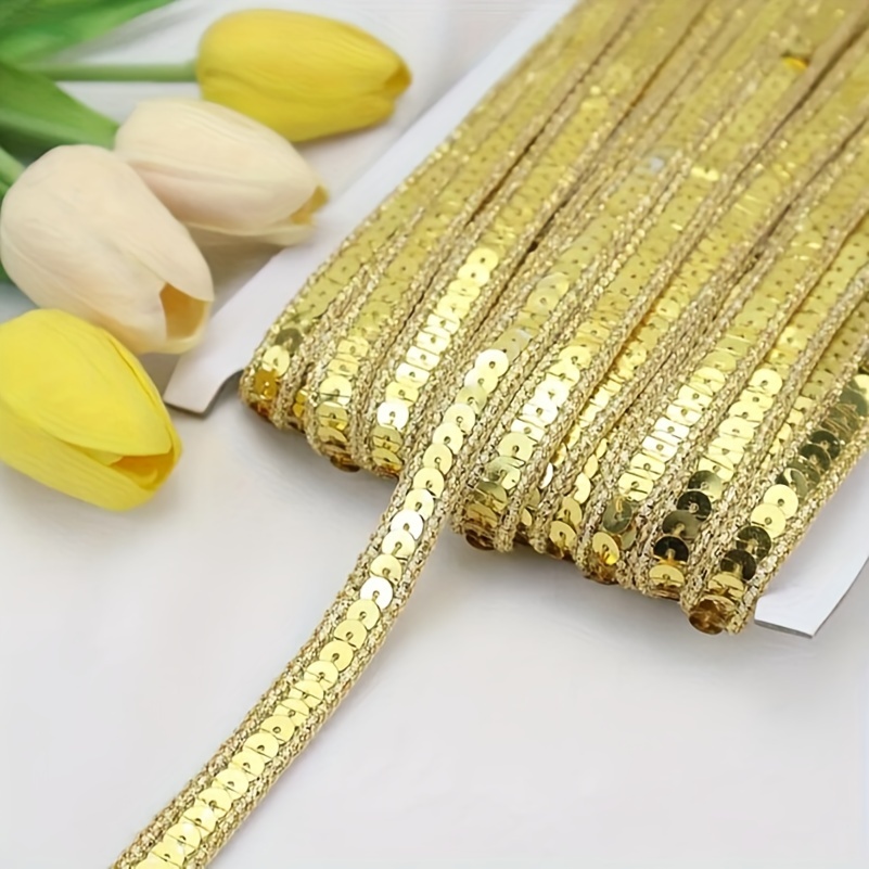 Pack de 100 lentejuelas doradas para coser (metal)