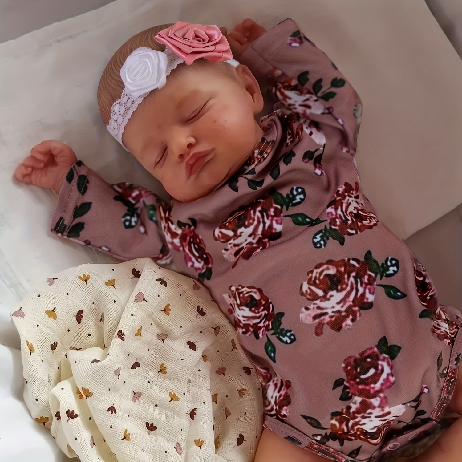 12.6inch Whole Body Soft Solid Silicone Bebe Reborn Girl With Genesis Oil  Painted Handmade Can Bath And Shower Lifelike Realistic Newborn Baby Girl Fo