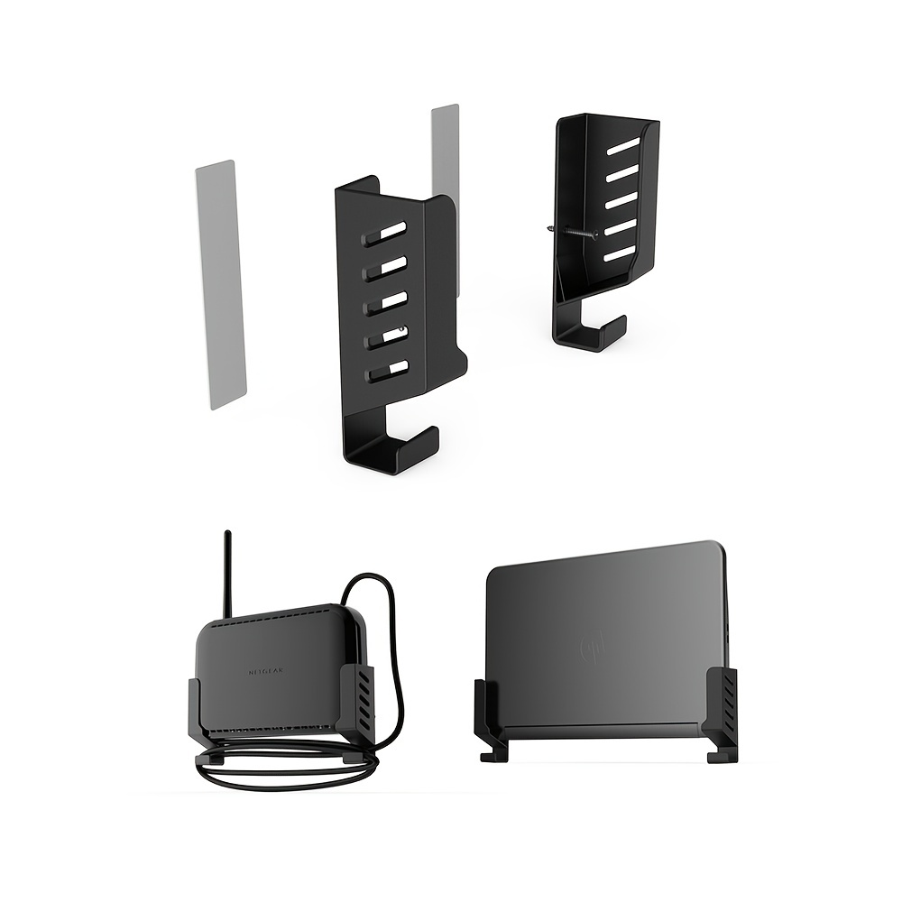 Caja de montaje en pared WiFi router soporte router caja de almacenamiento  flotante montado en la pared estante soporte para accesorios de TV WiFi