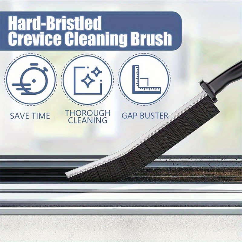 2 Pcs Hard Bristle Crevice Cleaning Brush, 2023 New Multifunctional Cleaner Brush Tool, Bathroom Gap Brush, Grout Gap Cleaning Brush Hard-Bristle