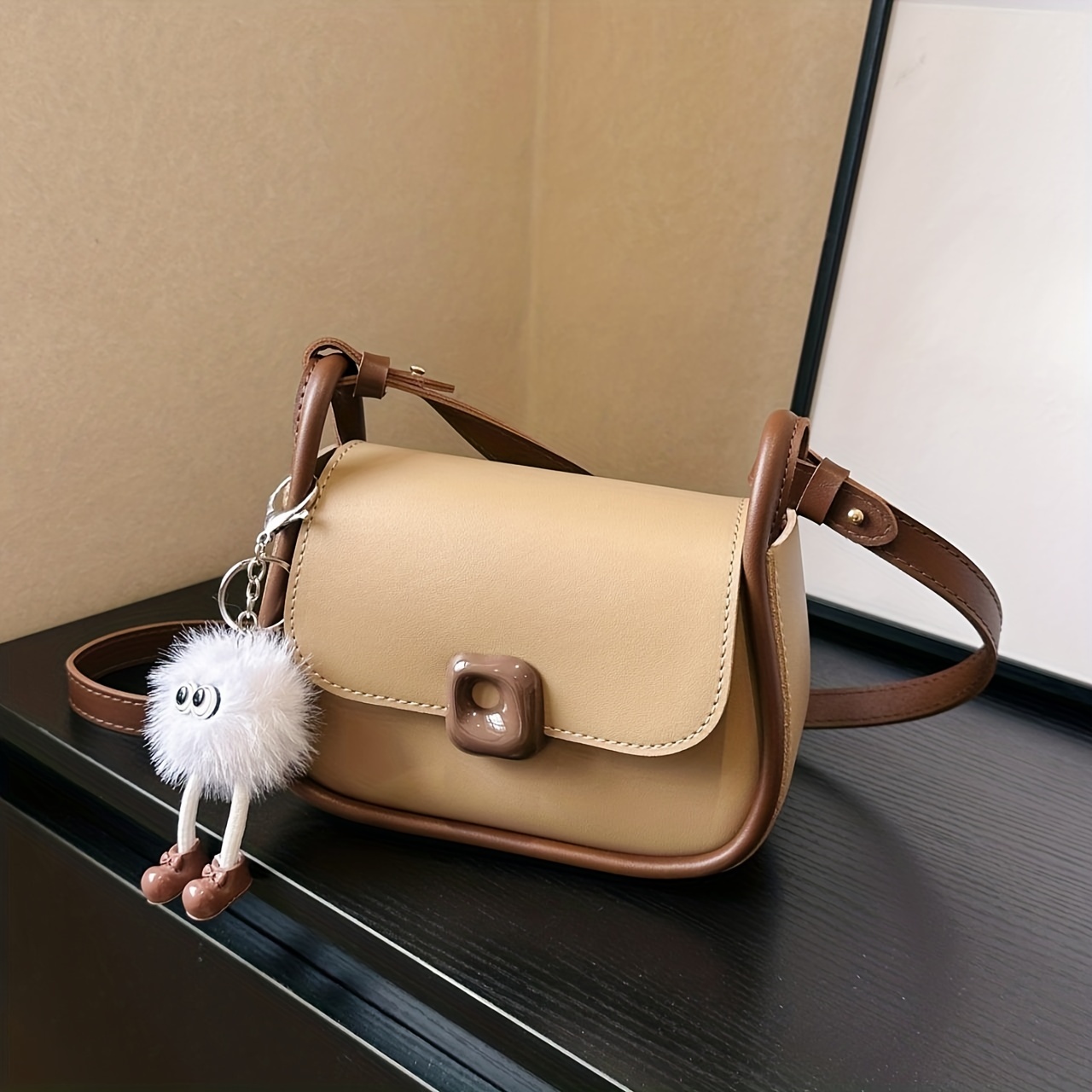 Cute Cartoon Character Design Leather Shoulder Bags Women Creative Small  Crossbody Hand Bag Chains Clutch Purse