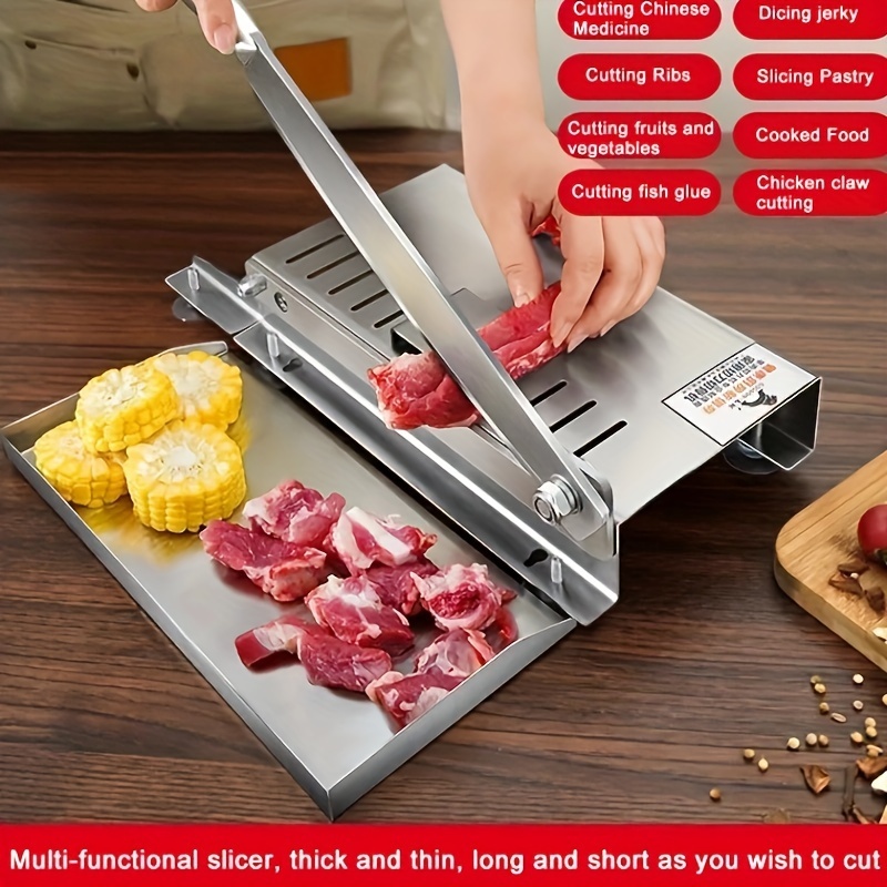 Premium Manual Beef Jerky Meat Slicer Cutting Board with Professional 10 inch Carving and Slicing Knife
