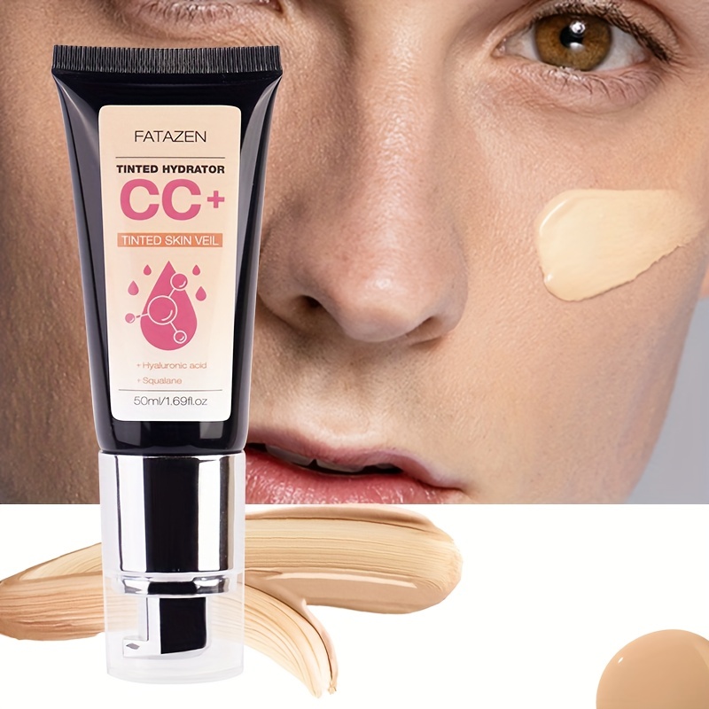  Skin Tone Adjusting CC Cream SPF 50 Foundation Mature Skin  Makeup Primer Moisturizing Face Sunscreen Color Correcting Tinted  Moisturizer for face Concealer Brightening Natural Color 1.05 oz (2pcs)