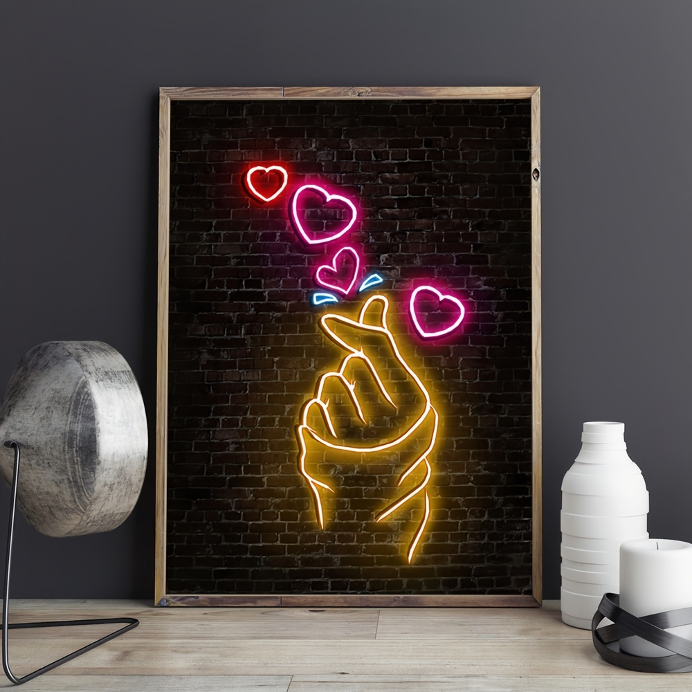 Neon sign shop on canvas