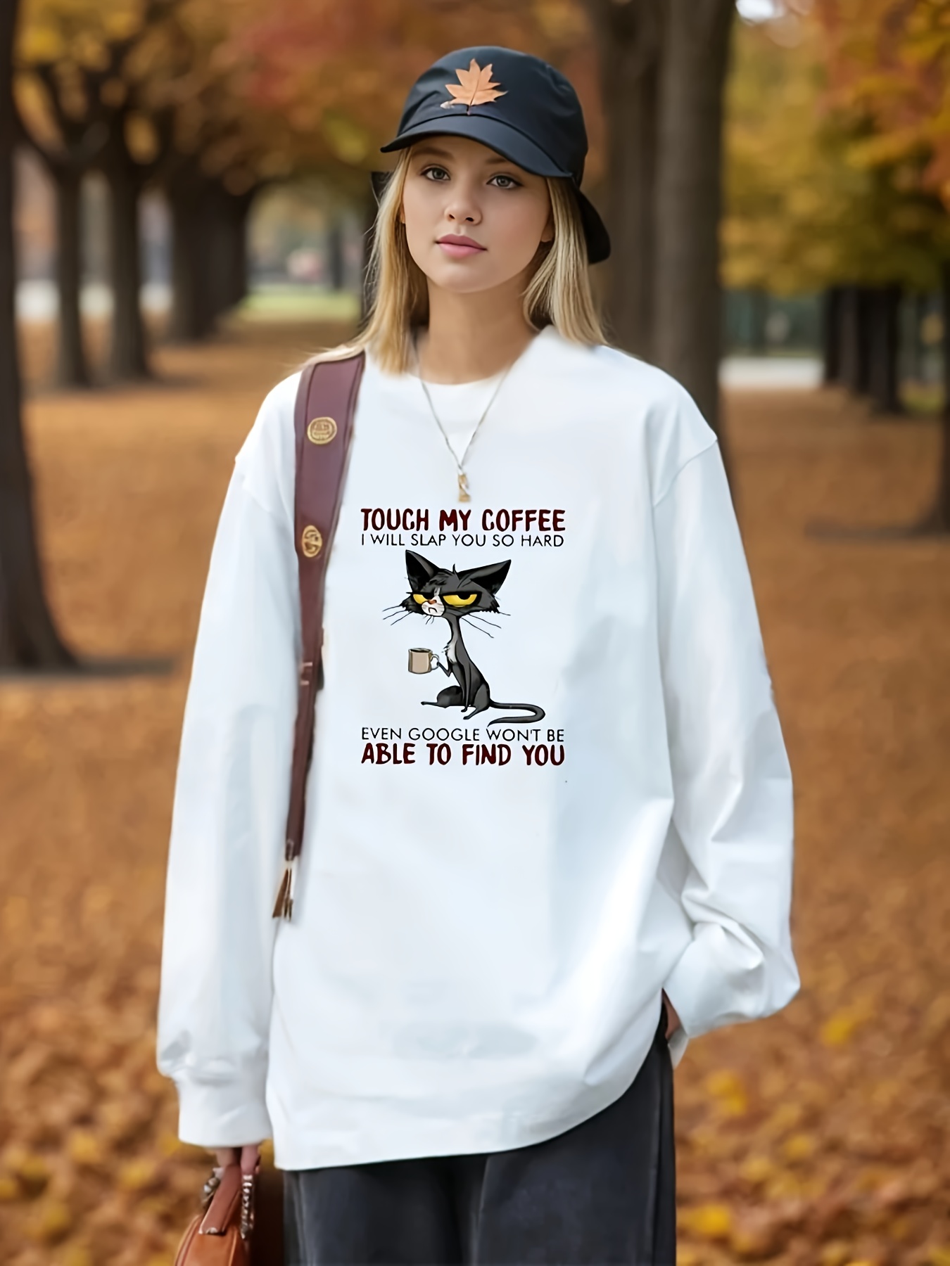 Cute Cat And Mouse Print Sports Tops Fashion Hip Hop Crew - Temu