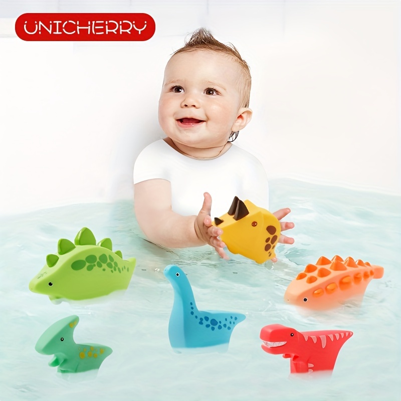 Baby Dinosaur Bath Toys Toddler Mold Free Kids Bathtub Pool - Temu