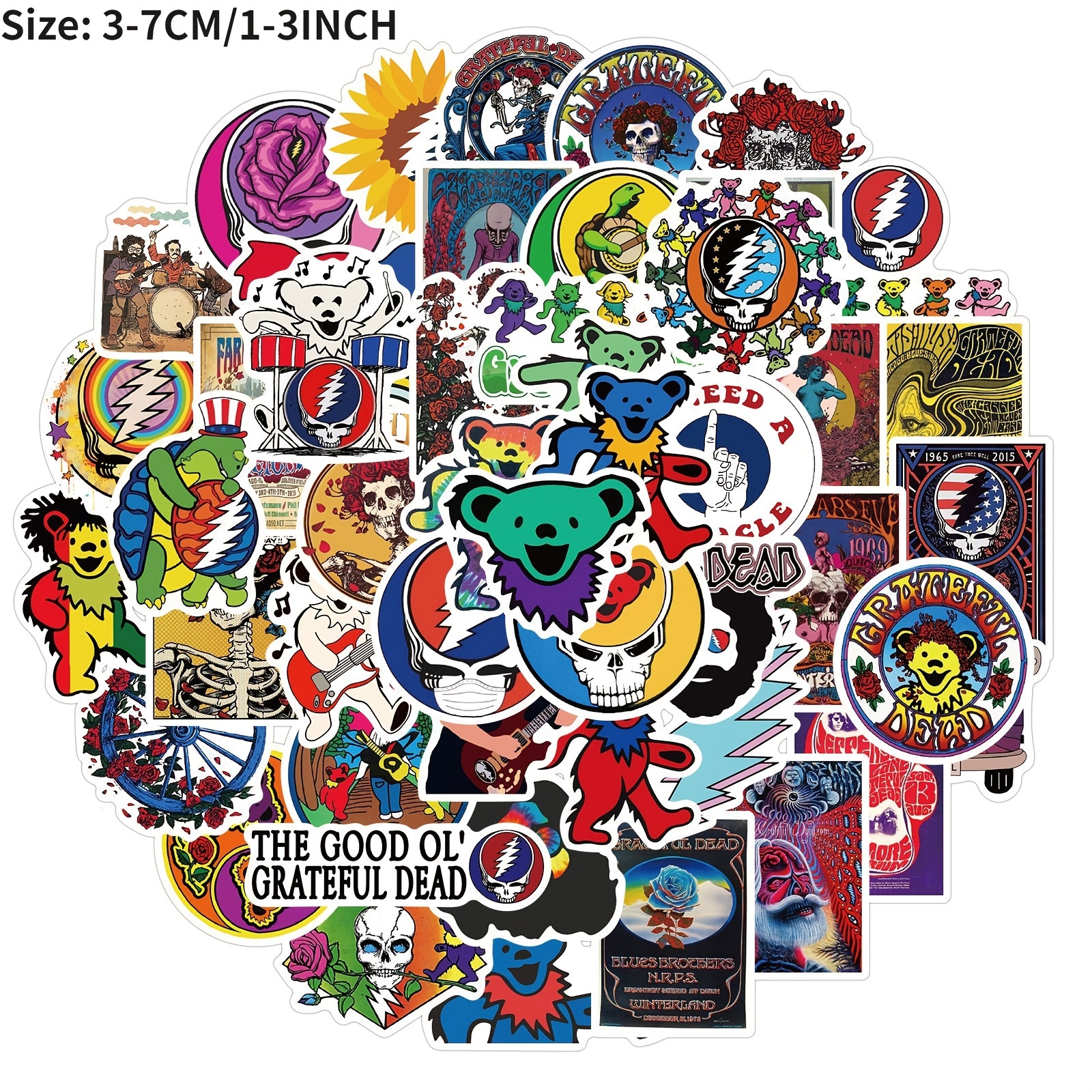 50pcs Rock Band Doodle Stickers Waterproof DIY Creative Toy
