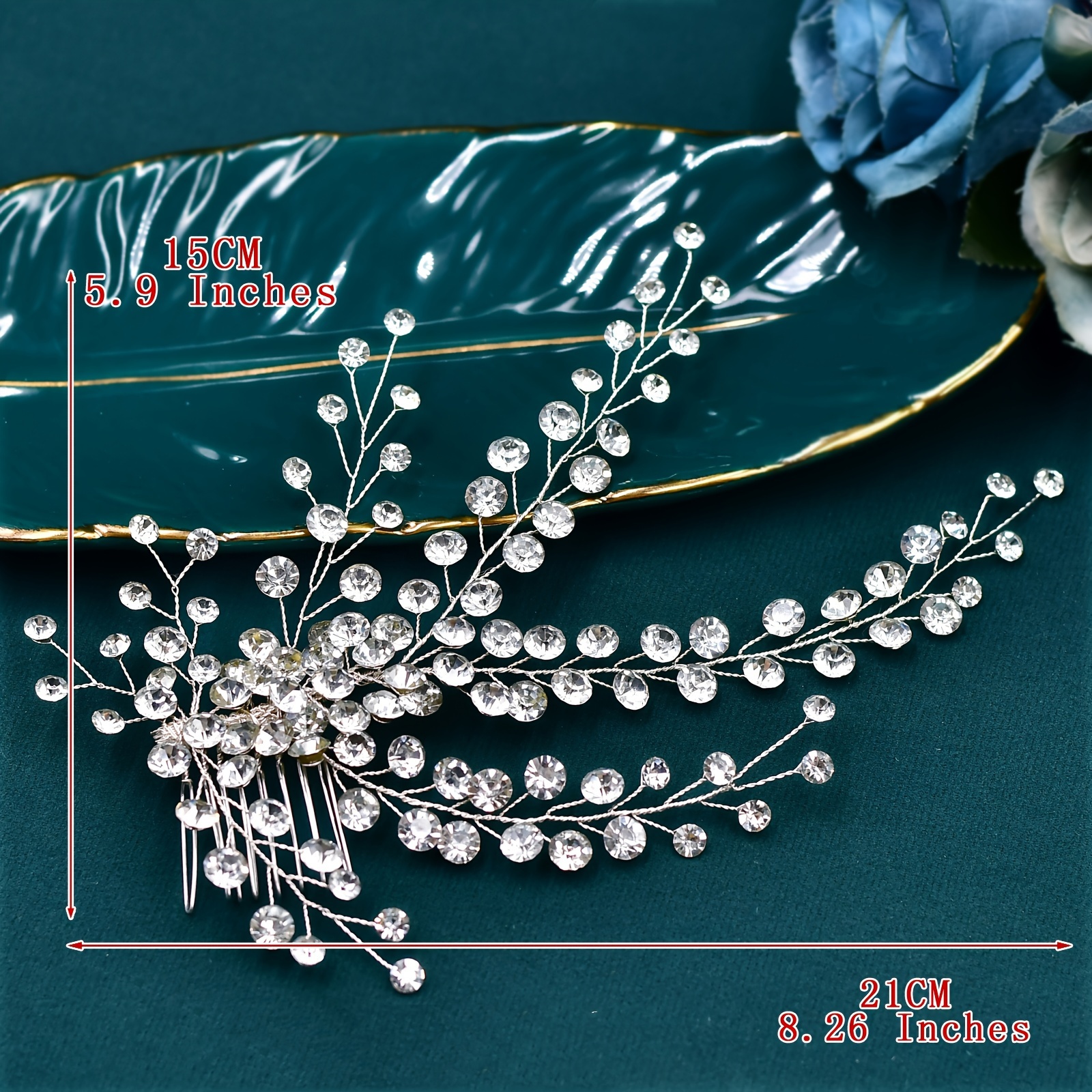 Copricapo in pizzo con perline da sposa dorato, fascinatore