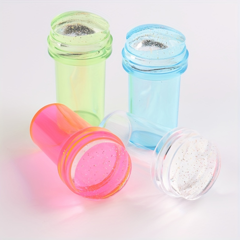 Transparent Nail Stamper With Scraper Jelly Silicone Stamp - Temu