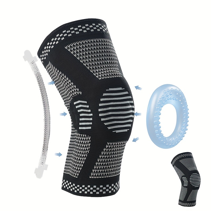 2pc Knee Brace Compression Sleeve Pair Support Soft Sport Pain
