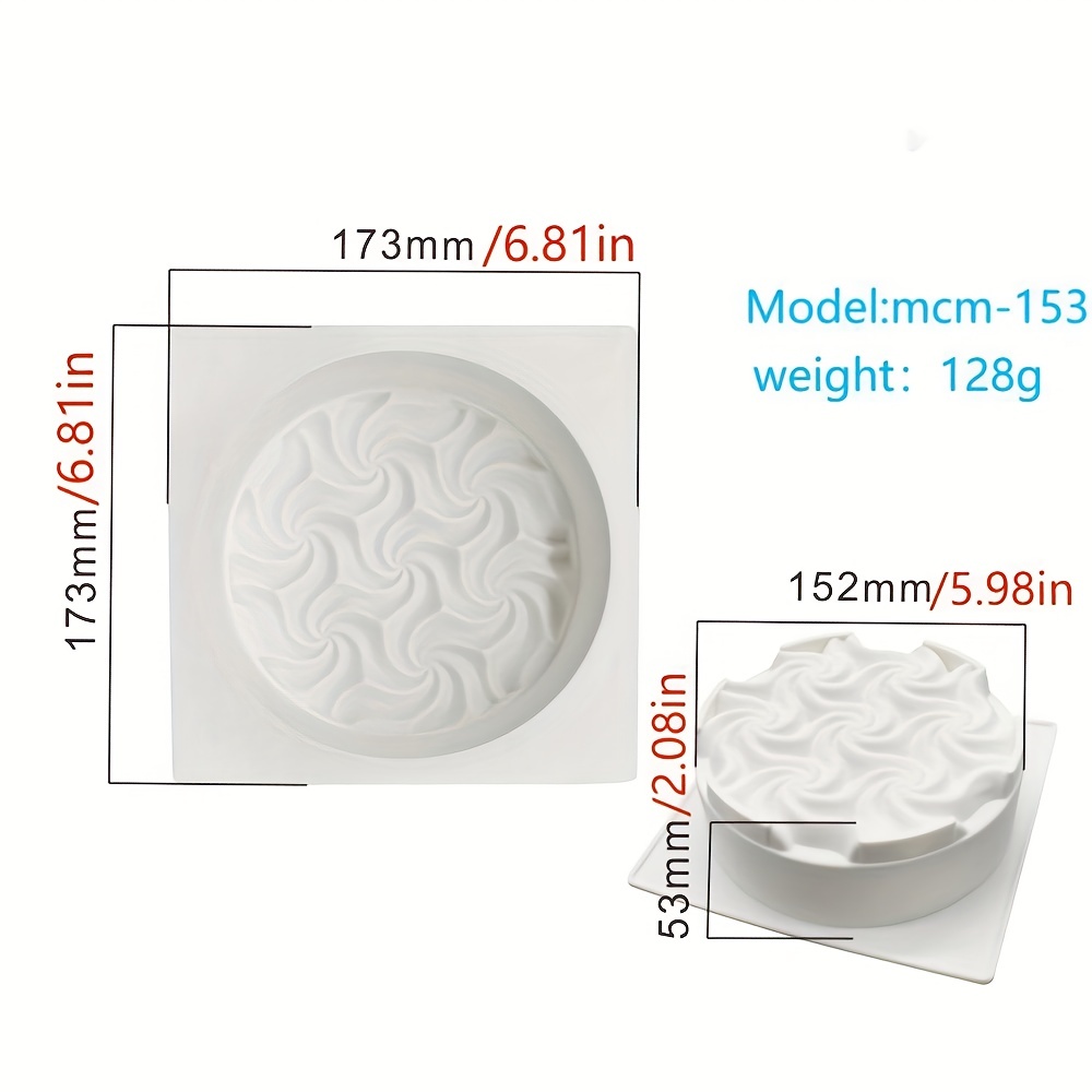 1pc Silicone Cake Mold, Creative Spiral Detail Cake Mold For Baking