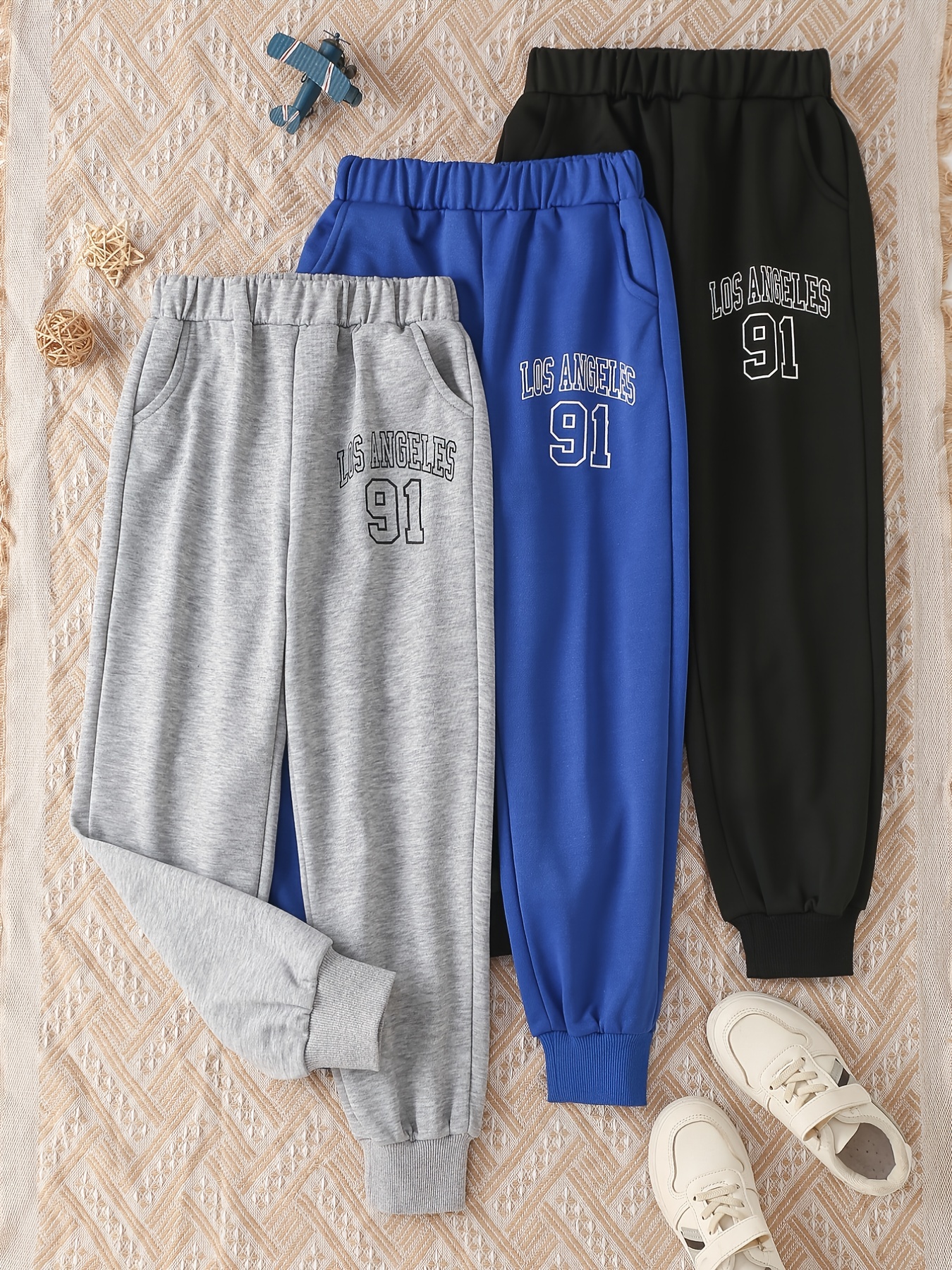 Fashion Girls''los Angeles'' Print Sports Casual Sweatpants - Temu