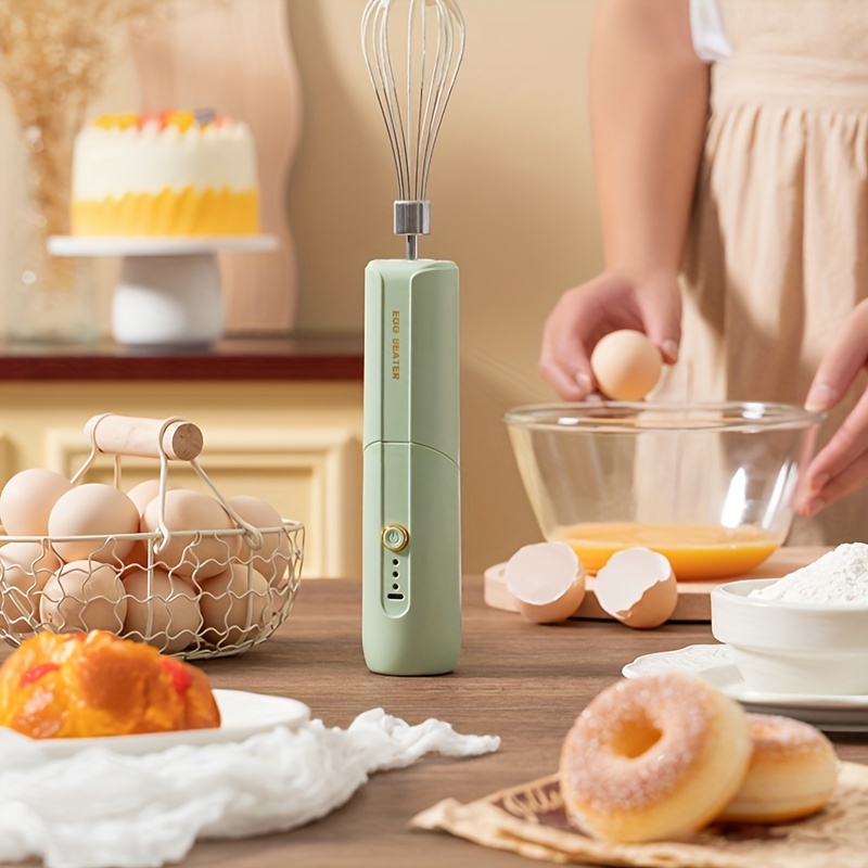 Handheld Electric Egg Beater With Base, Household Egg Beater, Small Cream  Cake Baking Mixer - Temu