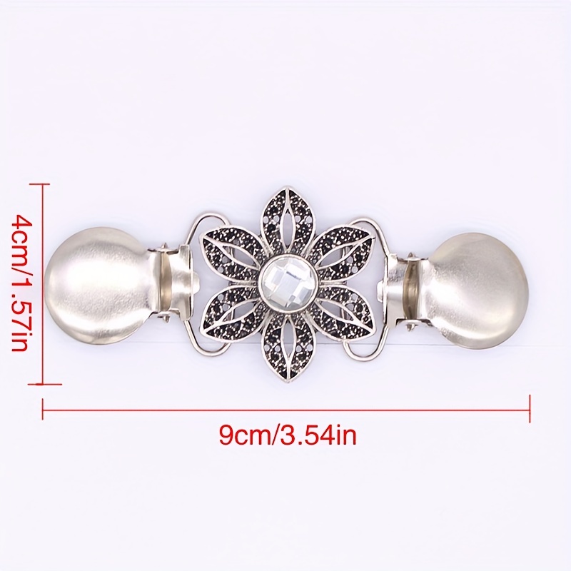 Rhinestone Sweater Clip Brooch Swirl Clip Shawl Clip Collar - Temu