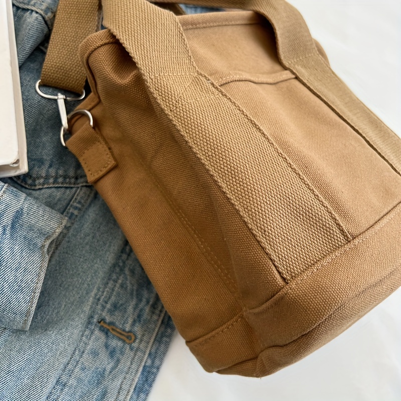 Canvas Messenger Bag Minimalist Shoulder Bag Vintage Casual 