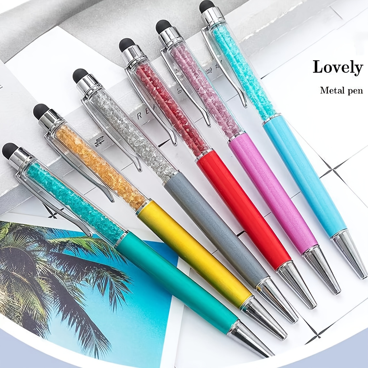 Thick Ballpoint Pen 2 Color Comfortable Writing Pens Metal - Temu